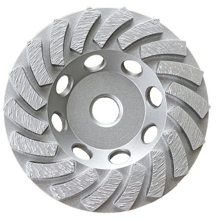 Ox Tools Ultimate Spiral Cup Wheel, Dia 4"/100mm, 11 Threaded Arbor, 18 Segments, Bore: 7/8"- 5/8"/22mm-15mm OX-UPSCA18-4